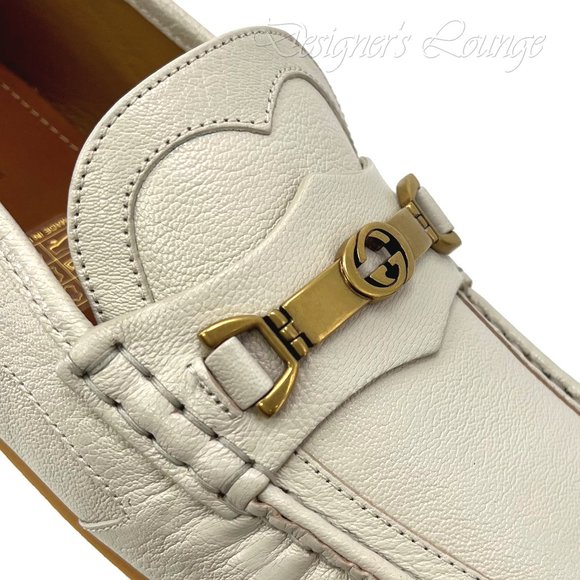 NEW GUCCI Men's Loafer 7G / US 7.5 Interlocking G Horsebit Leather Moccasin Shoe - Picture 6 of 9